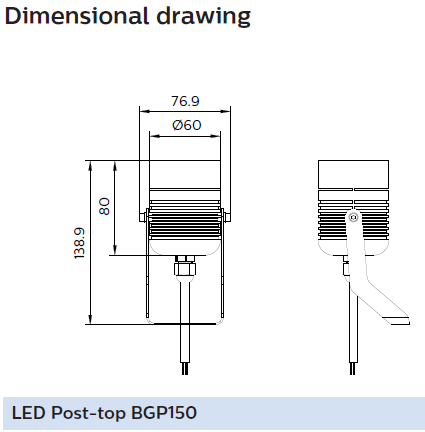 Philips Essential SmartBright Spotlight BGP 150 LED250 3W Warm White