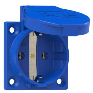 PCE 1050-0B 16 Amp 3 Pin Schuko Socket Blue IP54